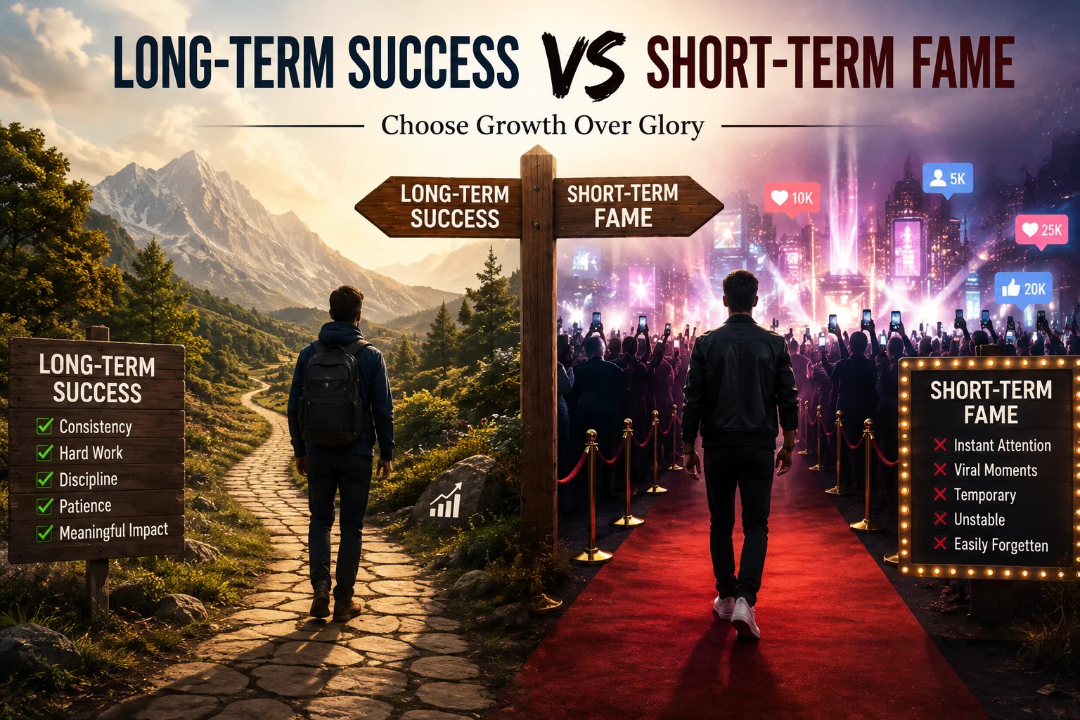 Long-Term Success vs Short-Term Fame