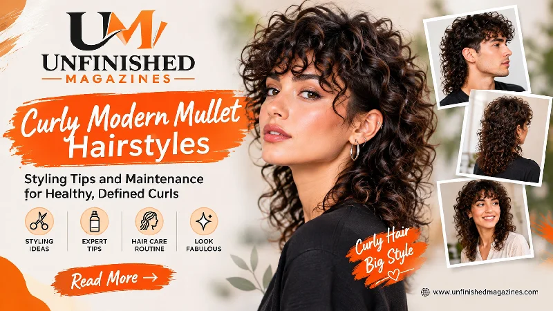 curly modern mullet